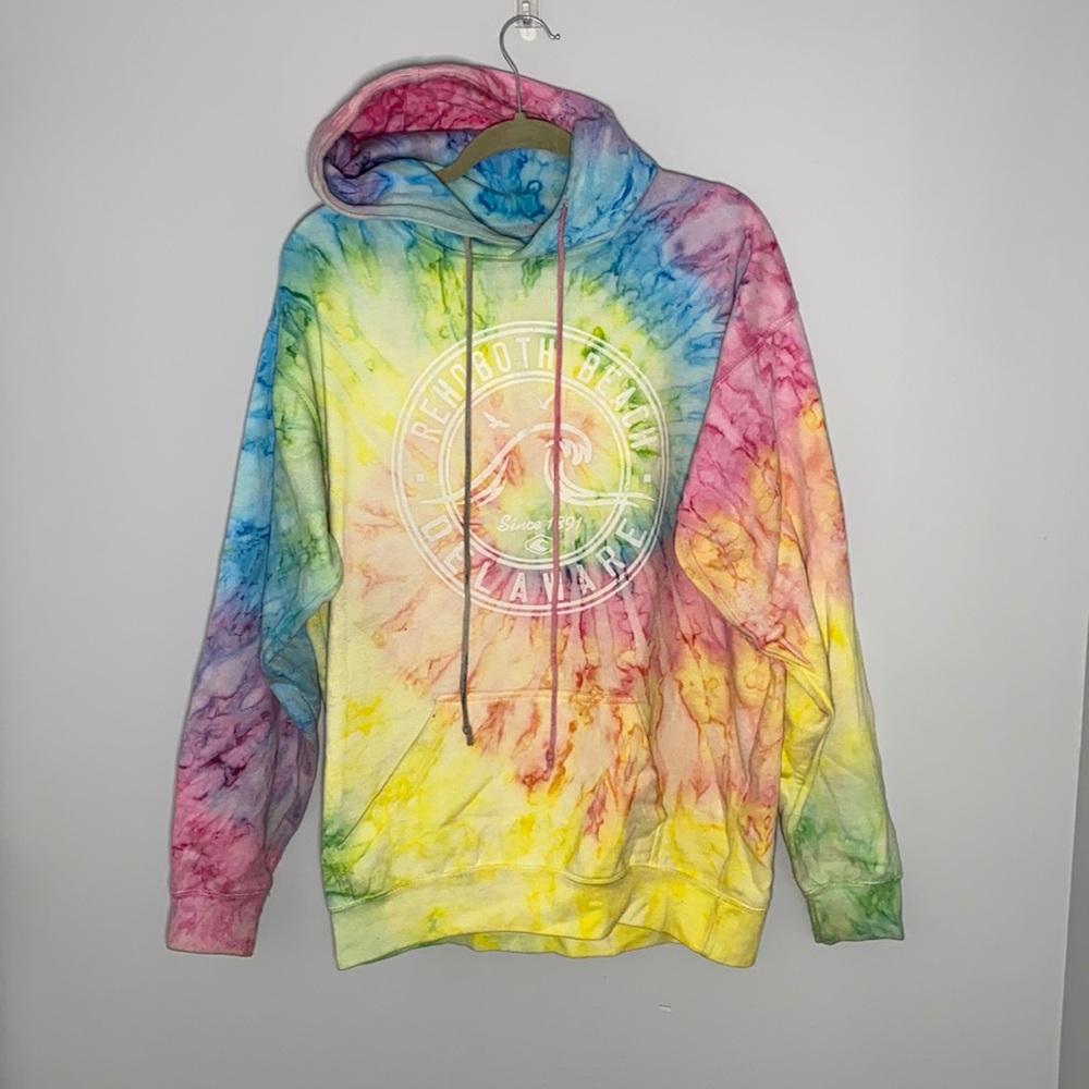 Rainbow tye-dye hoodie
